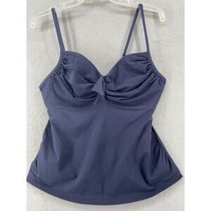 Cache Couer‎ Tankini Top Womens Sz 38 C D Cup Blue Maternity Swim